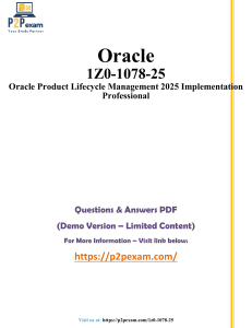 Oracle 1Z0-1078-25 Exam Questions & Answers (Demo)