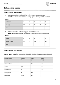 Calculating Speed Worksheet: Practice Problems