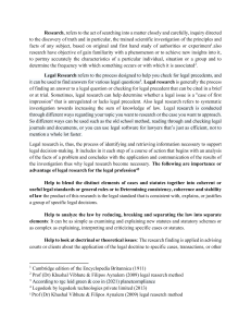 Legal Research: Definition, Objectives, Methods, and Importance