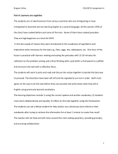 Cognitive & Metacognitive Strategies in ESL: An EDUC8731 Assignment