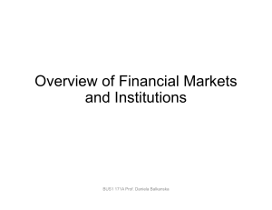 Financial Markets & Institutions: Overview, Types, Risks & Regulation