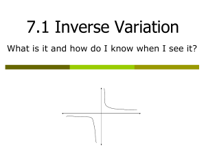 Inverse Variation: Definition, Examples & Problems