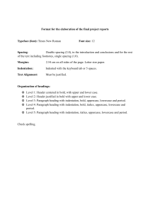Robot Project Report Guidelines: Formatting, Structure & Content