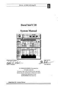DataChief C20 System Manual: Alarm Monitoring & Control for Ships