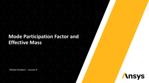 Mode Participation Factor & Effective Mass in Modal Analysis - Lesson 4