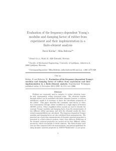 Frequency-Dependent Young's Modulus & Damping of Rubber in FEA