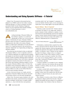 Dynamic Stiffness Tutorial: Understanding Machinery Vibration & Diagnostics