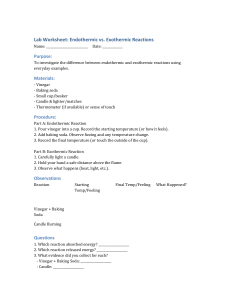 Endothermic vs. Exothermic Reactions Lab Worksheet | Chemistry
