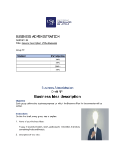 Business Plan Draft: Fruppy Healthy Dessert Shop Proposal - USIL