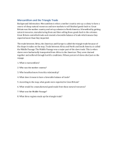 Mercantilism & Triangle Trade: History, Economics & Middle Passage
