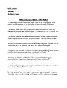 Reasoning & Analysis Paper Rubric