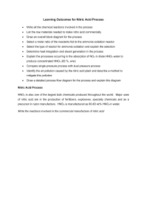 Nitric Acid Process: Learning Outcomes, Reactions & Engineering Design