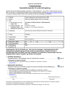 Political Science: Democracy & Perspectives - Aarhus University Copyright