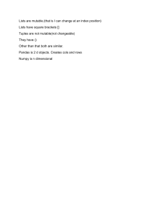 Python Lists, Tuples, Pandas, NumPy: Key Differences
