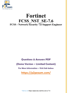 FCSS NST SE-7.6  Exam Questions and Answers pdf dumps