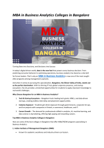 MBA in Business Analytics Colleges in Bangalore: Top Programs & Careers