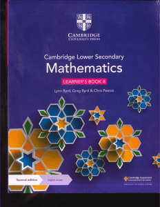 Cambridge Lower Secondary Mathematics Learner's Book 8