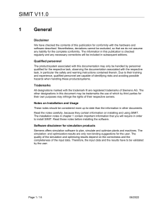 SIMIT V11.0 Technical Manual: Installation, Usage & New Features