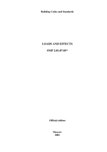 SNiP 2.01.07-85*: Building Loads & Effects Standard (2001 Edition)