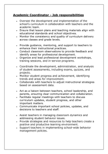 Academic Coordinator Job Responsibilities | Curriculum & Teacher Support