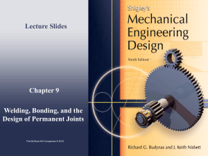 Welding & Bonding Design: Shigley's Ch9 Guide