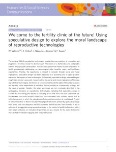 Speculative Design and Reproductive Tech Ethics