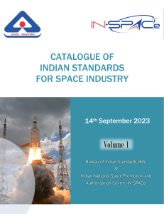 Indian Standards for Space Industry: BIS & IN-SPACe Catalogue 2023