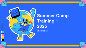 Summer Camp Training 2025: The Basics for Staff & Teachers