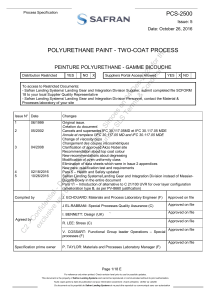 PCS-2500 Polyurethane Paint Two-Coat Process Specification - Safran