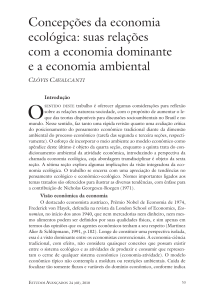 Concep&ccedil;&otilde;es da economia ecol&oacute;gica: rela&ccedil;&otilde;es com economia dominante e ambiental