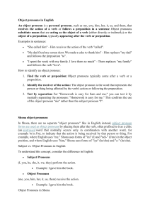 Object Pronouns in English & Shona: A Comparative Grammar Guide