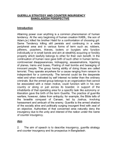 Guerrilla Strategy & Counter Insurgency: Bangladesh Perspective