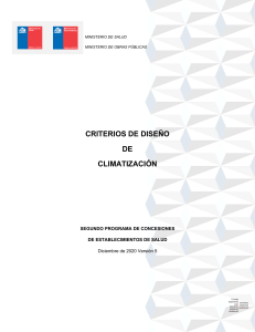 Criterios de Dise&ntilde;o de Climatizaci&oacute;n para Establecimientos de Salud