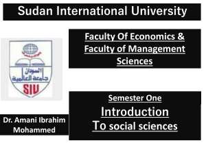 Introduction to Social Sciences: Course Outline & Key Concepts