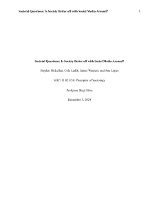 Social Media's Impact on College Students: A Sociological Report