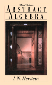 Abstract Algebra Textbook by I.N. Herstein