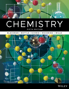 Chemistry Fifth Edition by Blackman, Bottle, Schmid, Mocerino, Wille