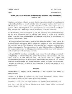 Southeast Asia State Behavior: Discourse Analysis