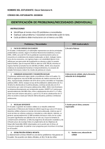 Problemas de Ecuador y ODS: Tarea Individual