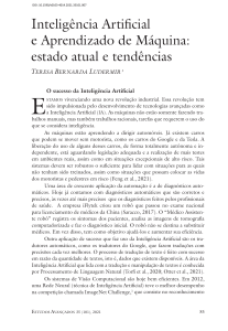 Inteligência Artificial e Aprendizado de Máquina: Estado Atual