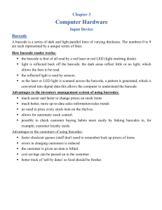 Computer Hardware: Input Devices - Barcodes, QR Codes, Keyboards