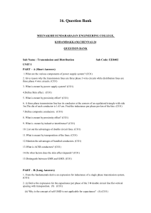Transmission and Distribution EE8402 Question Bank - MEENAKSHI SUNDARARAJAN