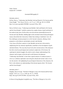 Sir Gawain and the Green Knight: Annotated Bibliography & Essay Outline