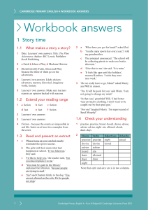 Cambridge Primary English 4 Workbook Answers - Story Time