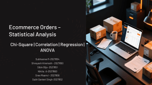 Ecommerce Order Statistical Analysis: Chi-Square, Regression