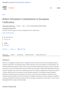 Robert Schuman's Vision for European Unification: Faith & Politics