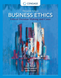 Business Ethics: Ethical Decision Making & Cases (13th Edition)