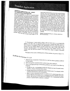 Forecasting: Time Series Analysis, Seasonal Factors & Regression