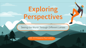 Exploring Perspectives: Worldviews & Pop Culture Analysis (GEE 19)