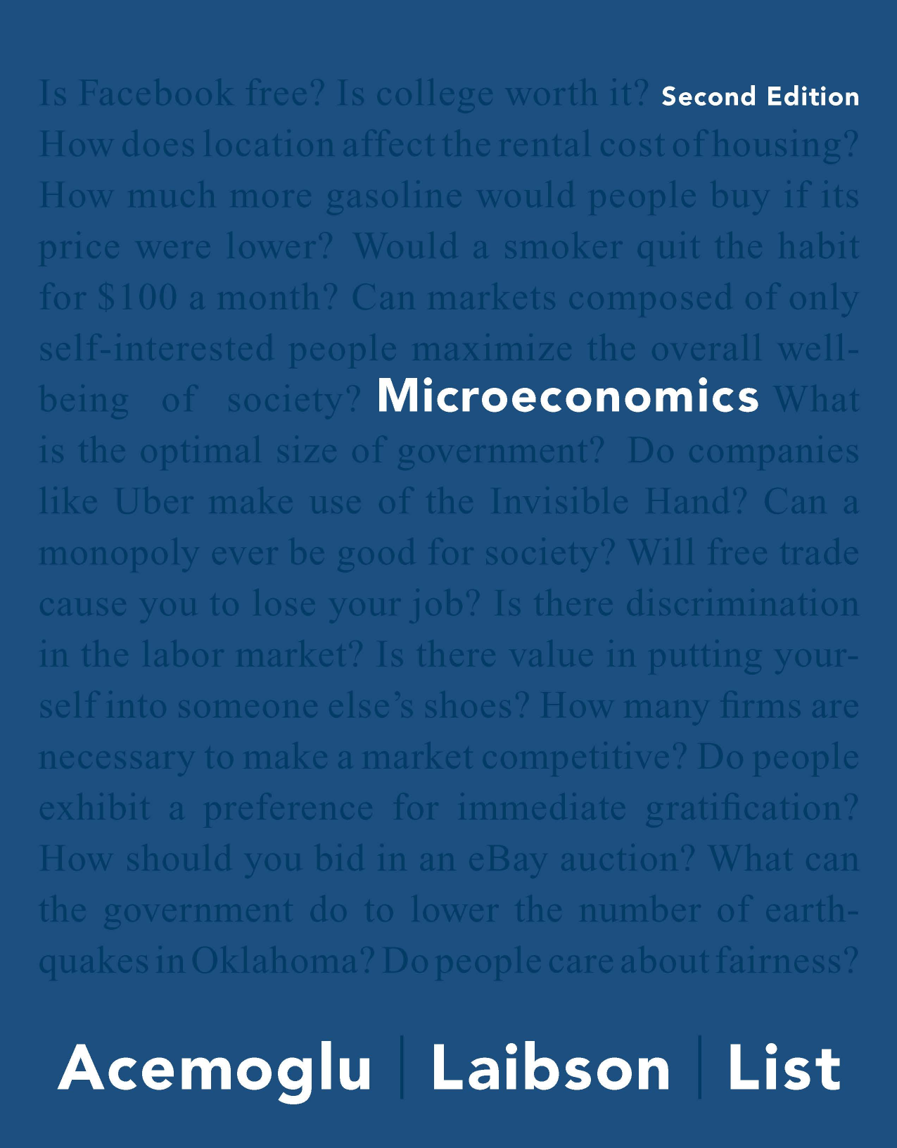 Microeconomics Textbook: Acemoglu, Laibson, List (Second Edition)
